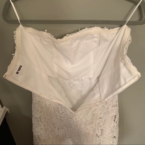 NWOT BB Dakota | Eleanor Lace Strapless Midi Dress - Picture 6 of 10